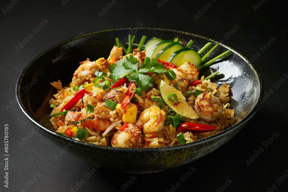 Beautiful and rustic fried rice displays for farm-to-table marketing Beautiful and rustic fried rice displays for farm-to-table marketing