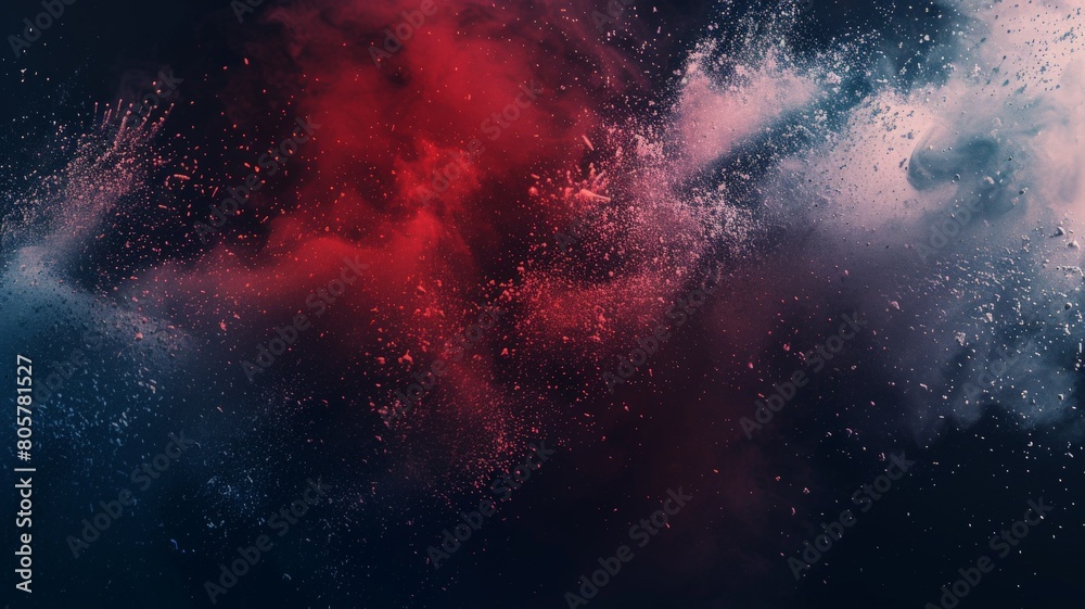 Embrace the spirit of Labor Day with a captivating Red, White, and Blue colored dust explosion background Embrace the spirit of Labor Day with a captivating Red, White, and Blue colored dust explosion background