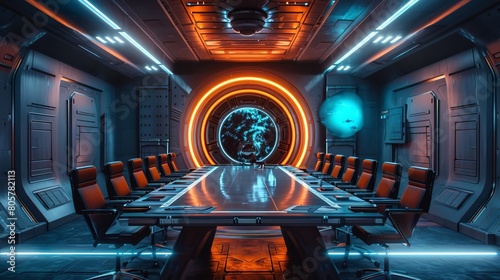 宇宙船内の会議室 photo