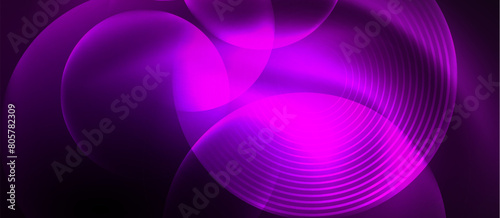 A colorful swirling pattern of purple hues glowing on a dark background resembling water with shades of violet, pink, magenta, and electric blue, creating a mesmerizing visual effect lighting