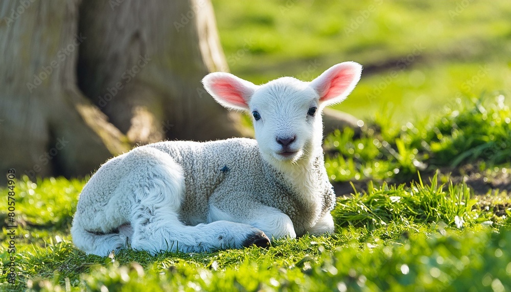 Obraz premium Ewe-nique Moments: Capturing Lambing Season's Charm