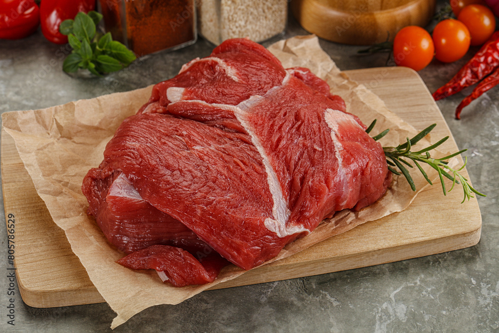 Raw beef meat piece for cooking Raw beef meat piece for cooking