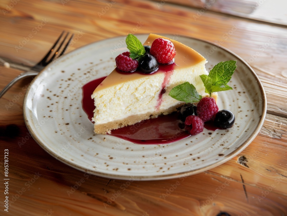 slice of cheesecake on a plate slice of cheesecake on a plate