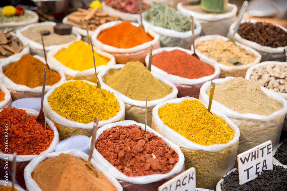 Fototapeta premium Indian spice market, Goa