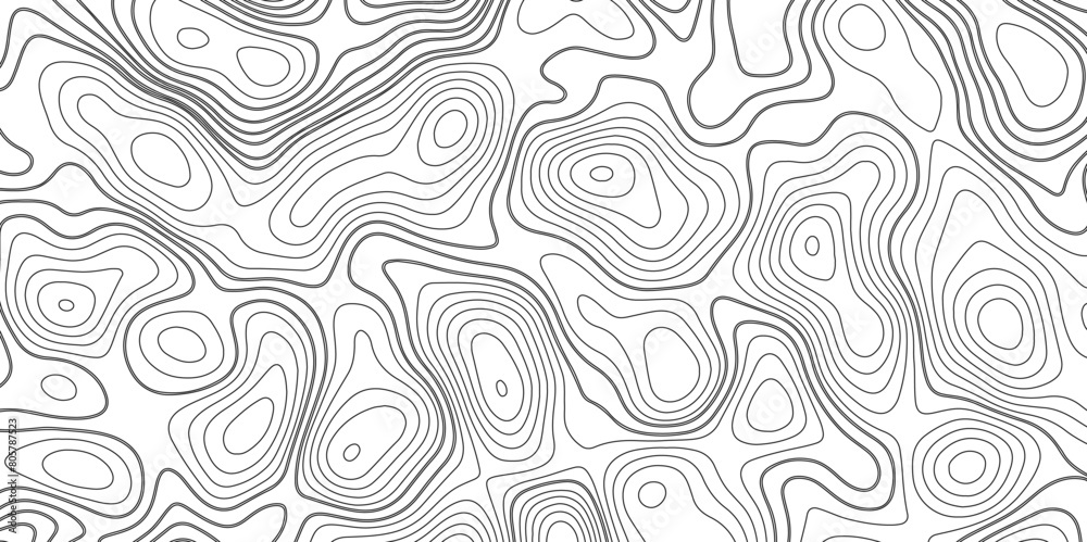 Topographic map background geographic line map with elevation assignments. Modern design with White background with topographic wavy pattern design.paper texture Imitation of a geographical map shades