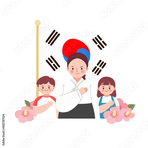 Memorial Day, Korea, Korea, Independence, Mugunghwa, Taegukgi, Patriotic Heart, Salute, Silence,