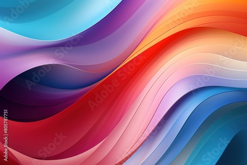 A colorful wave with a red stripe on the left and a yellow stripe on the right