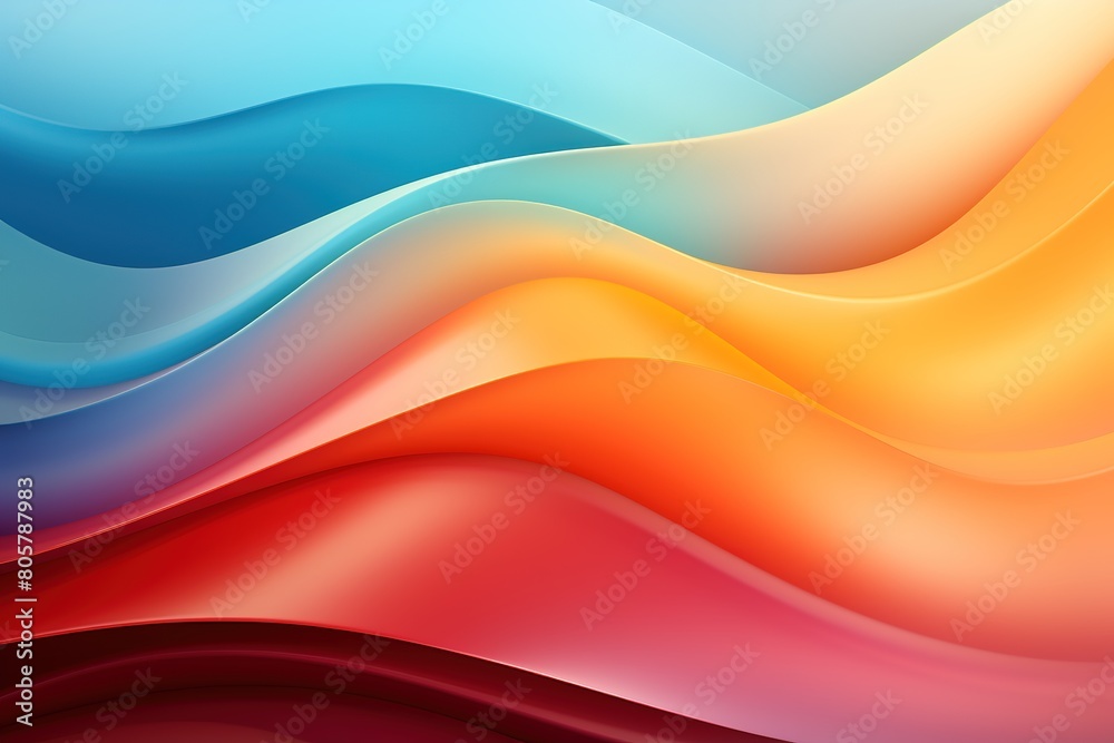 A colorful wave with a red stripe on the left and a yellow stripe on the right A colorful wave with a red stripe on the left and a yellow stripe on the right