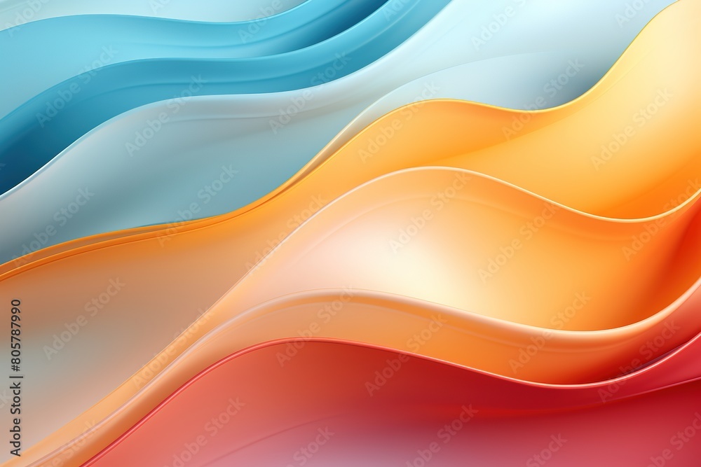 A colorful wave with a red stripe on the left and a yellow stripe on the right A colorful wave with a red stripe on the left and a yellow stripe on the right