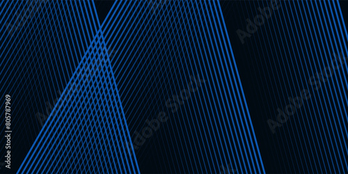 Blue and black vector 3D technology futuristic glow with line shapes banner light blue modern background