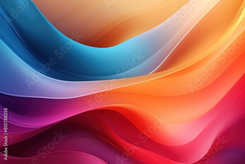 A colorful wave with a red stripe on the left and a yellow stripe on the right
