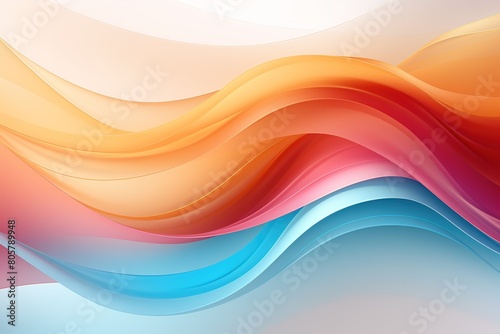 A colorful wave with a red stripe on the left and a yellow stripe on the right