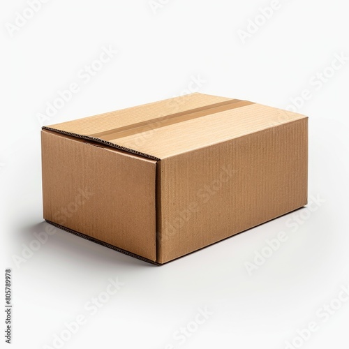 Pile of Cardboard Boxes on Isolated White Background