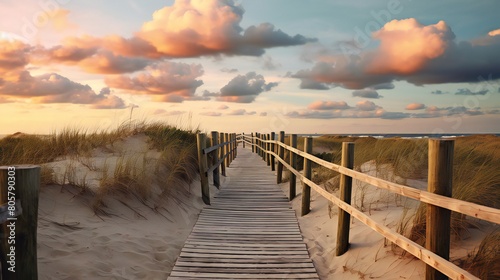 In the Beach Sand Dunes, a boardwalk