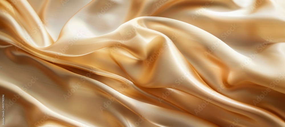 Fototapeta premium Light golden background, with a silk texture and delicate touch of light and shadow