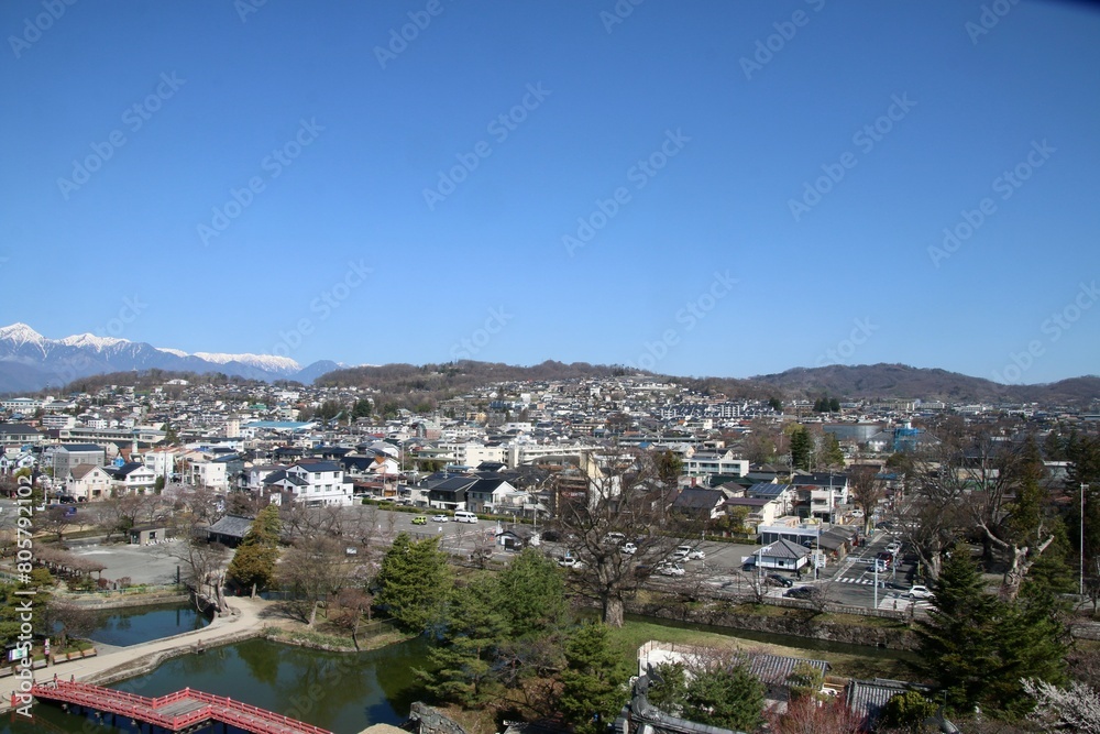 Fototapeta premium 天守からの眺め・松本城・北方面（長野県・松本市）