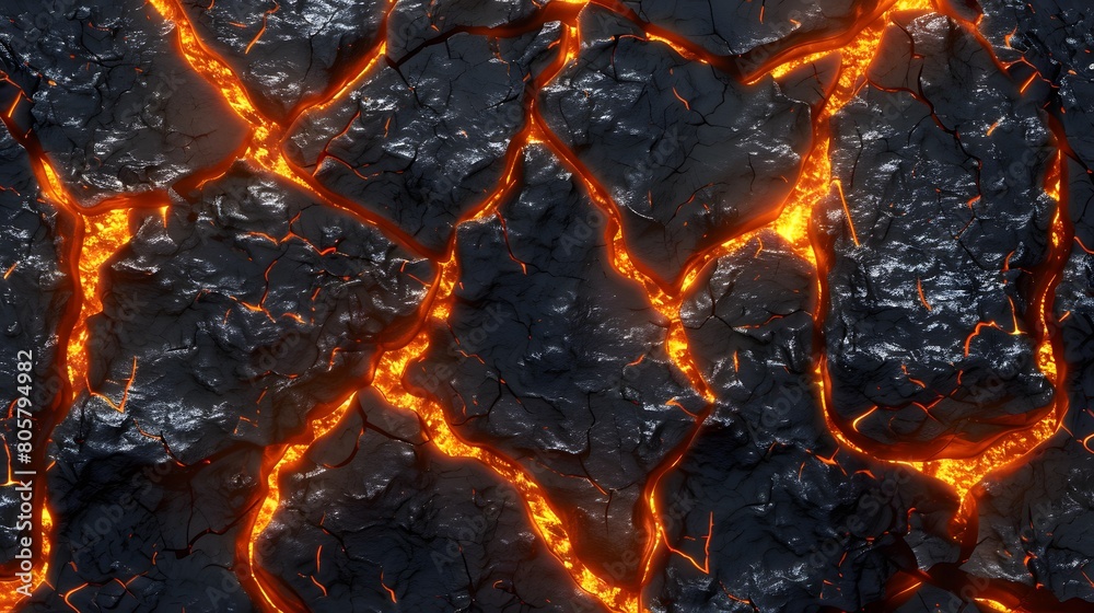 Abstract background of extinct lava with red gaps. Abstract background of extinct lava with red gaps.