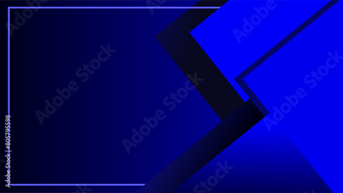 Glowing layered sharp and rigid shapes with glowing blue gradient luxury background