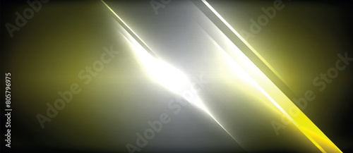 A white and yellow light creates a lens flare on the black background, illuminating the darkness with an electric blue tint. The artful pattern is reminiscent of an astronomical object