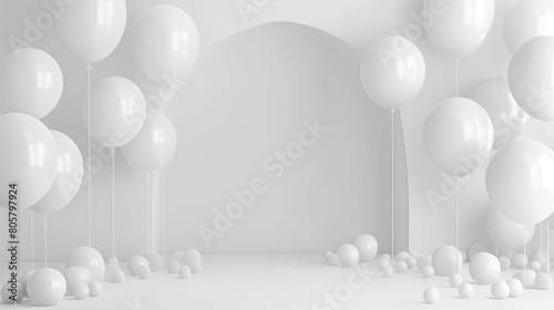 abstract balloons background which were space apart from each other in the border abstract background of the balloons 