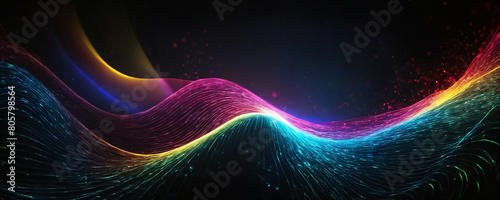 multicolor glitter waves