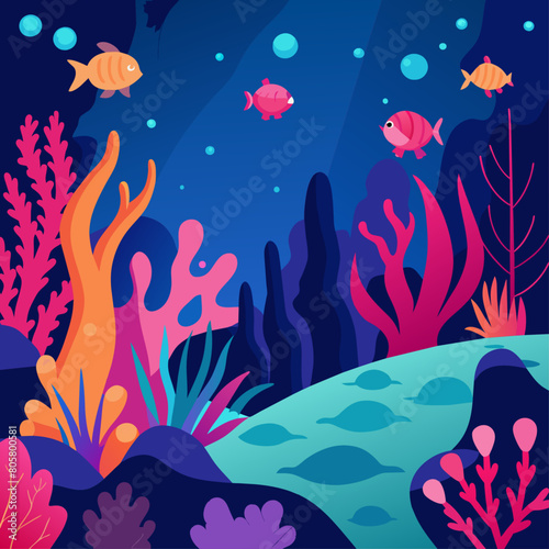 background with fishes, Cyber security backgrounds featuring neon locks and digital grids, emphasizing data protection themes.