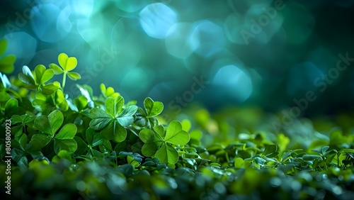 Celebrate St Patricks Day with lucky shamrocks and vibrant Irish culture. Concept St, Patrick's Day, Irish Culture, Shamrocks, Festive Celebrations, Irish Traditions photo