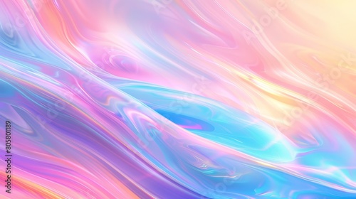   A tight shot of a multicolored backdrop featuring swirling blue  yellow  pink  and blue hues
