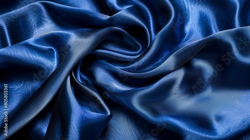  A close-up of a soft blue cloth with supple fabric