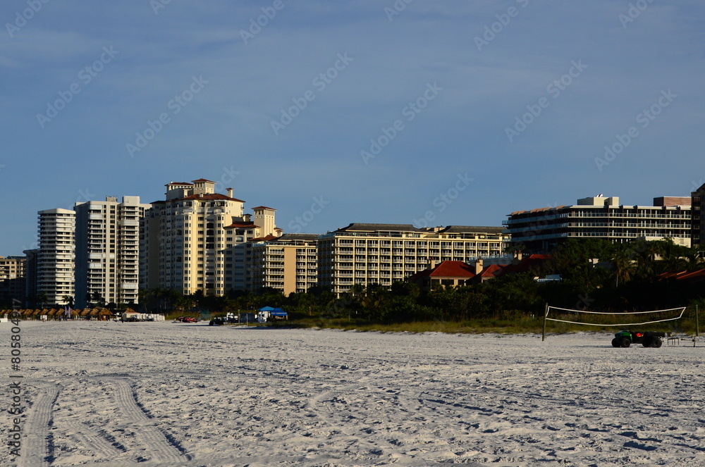 Panorama Beach at the Gulf of Mexico on Marco Island, Florida