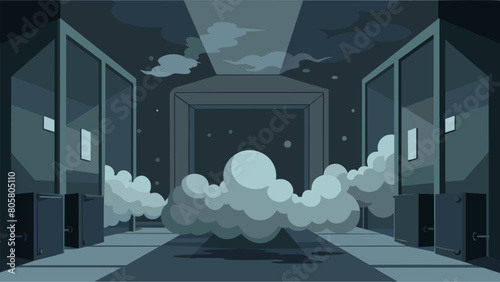 Smoke machines fill the chamber with a thick fog making it difficult to see and creating a sense of isolation and vulnerability..