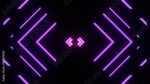 3D digital animation of pulsating purple neon light Music VJ Loop abstract background. Seamless loop motion graphics for the night club music scene, shows, retro, high-tech.
