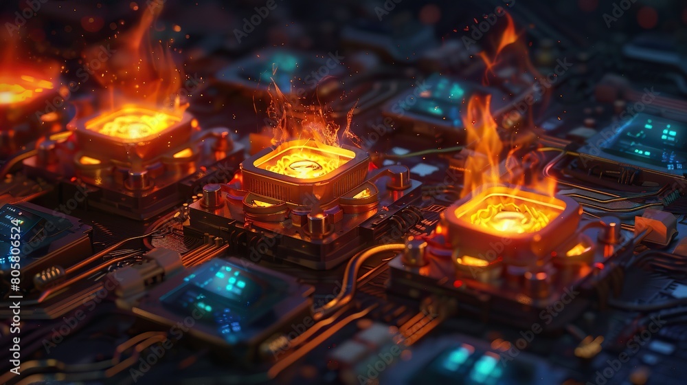 A close-up view of a blazing fire, radiating warmth and light, illuminating the dark night with its vibrant red, orange, and yellow flames, casting abstract patterns on the surrounding area, showcasin A close-up view of a blazing fire, radiating warmth and light, illuminating the dark night with its vibrant red, orange, and yellow flames, casting abstract patterns on the surrounding area, showcasin