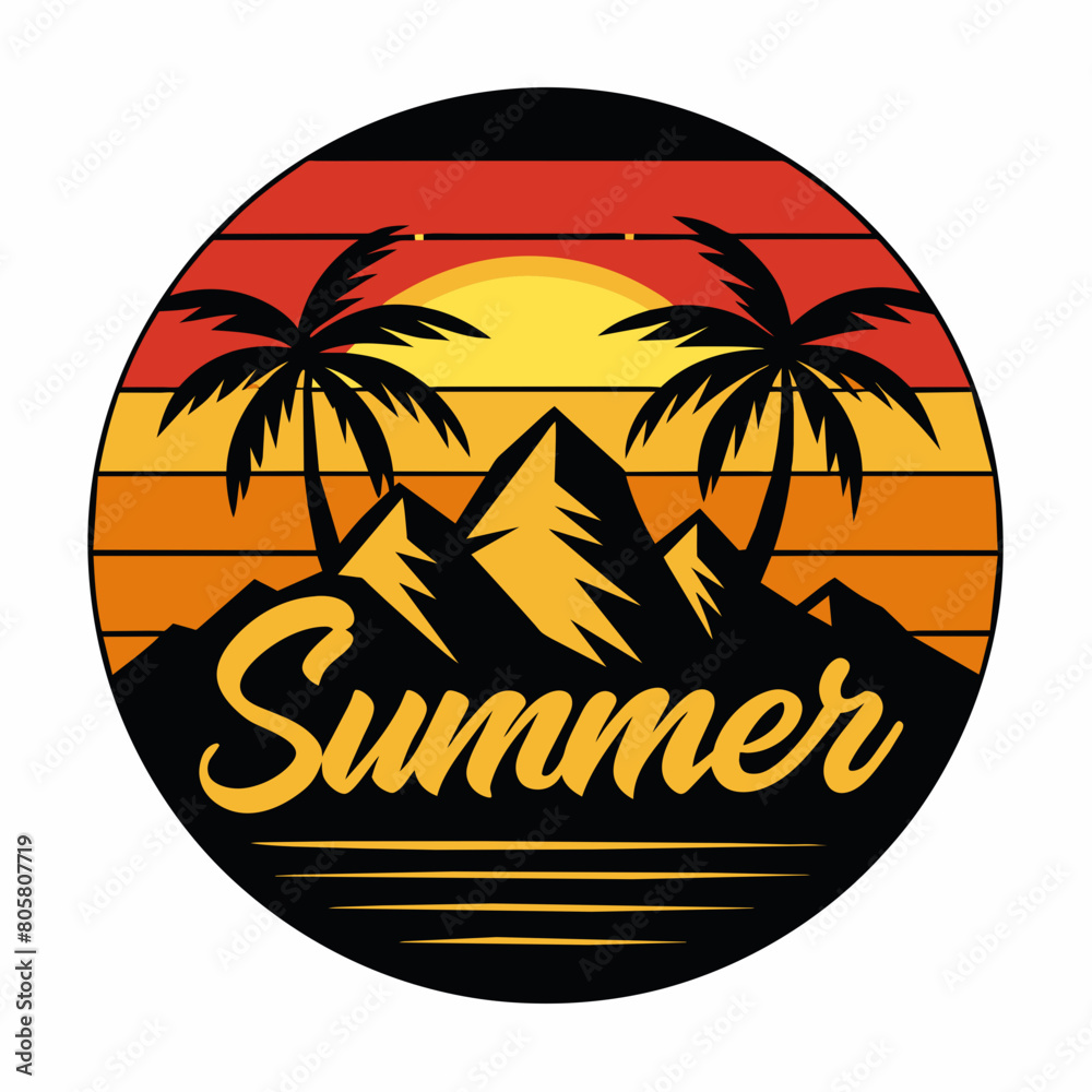 Summer vibes vector illustration. This is an editable file. Summer vibes vector illustration. This is an editable file.