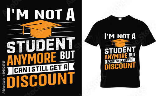 I'm not a student anymore but can I still get a discount Graduation T-shirt Design, SVG Design, Typography T-shirt, Vector Design, Senior Class Of 2024  photo