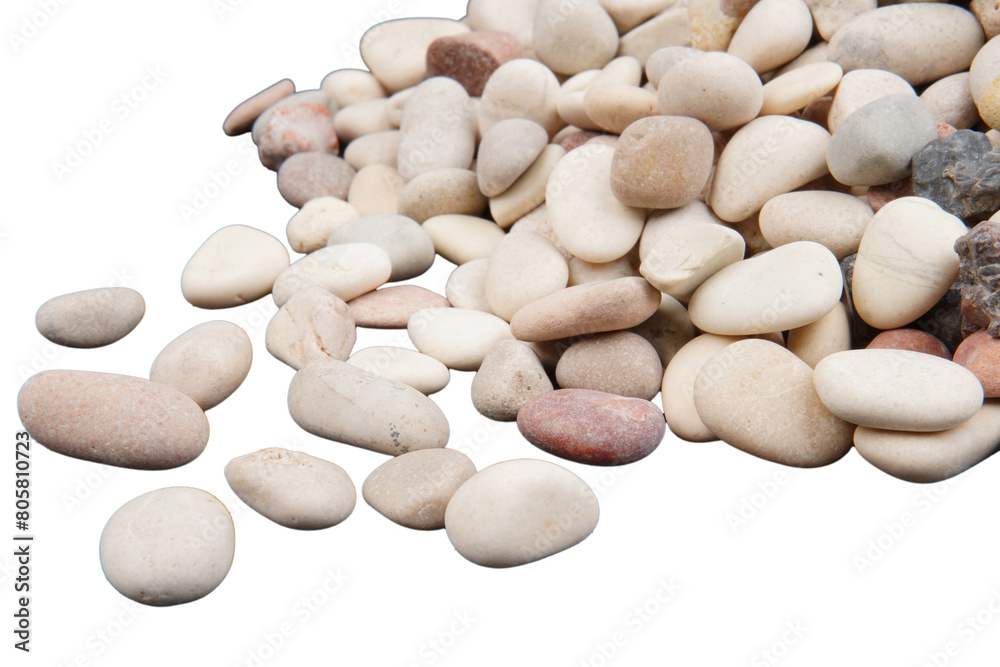 Corner frame made of pebble stones isolated transparent Corner frame made of pebble stones isolated transparent