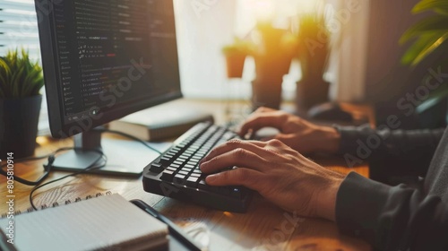 A Programmer's Hands at Work photo