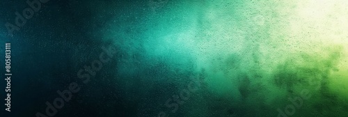 Grainy Texture Background with Glowing Green and Blurred Light Gradient: Dark Banner Backdrop in Black and Green