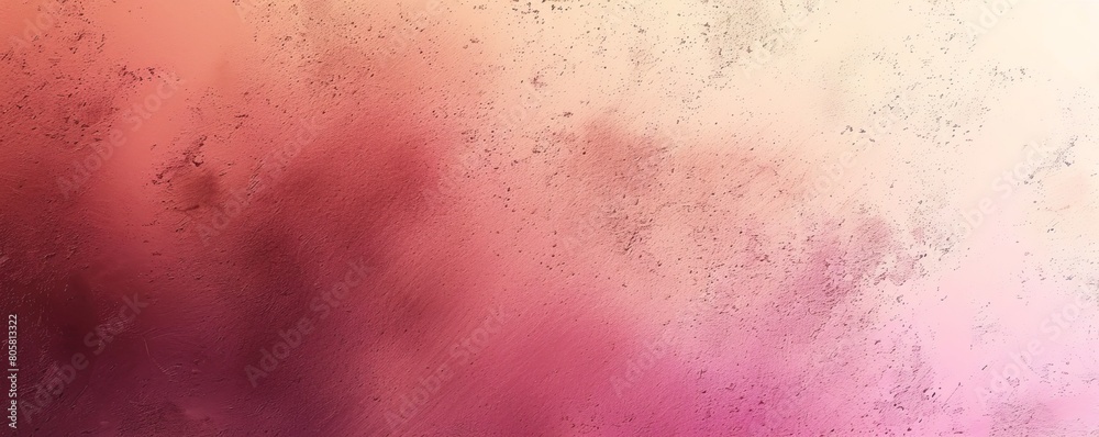 Pastel Noise Texture Poster Backdrop Banner Design with Beige, Bronze, and Pink Grainy Gradient Background, Copy Space