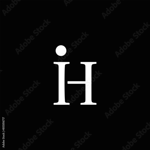IH set ,IH logo. I H design. White IH letter. IH, I H letter logo design. Initial letter IH letter logo set, linked circle uppercase monogram logo. I H letter logo vector design. 