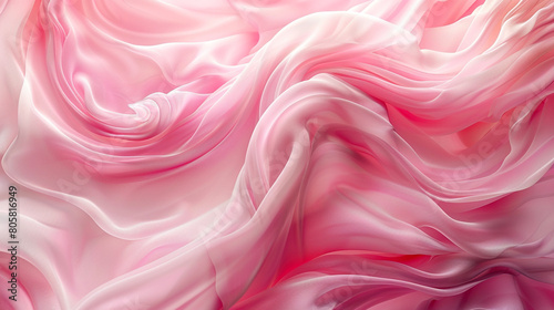 Soft swirls of pink blending into a blank white backdrop