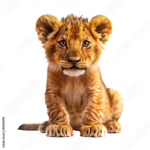 Lion Cub isolated on a transparent background