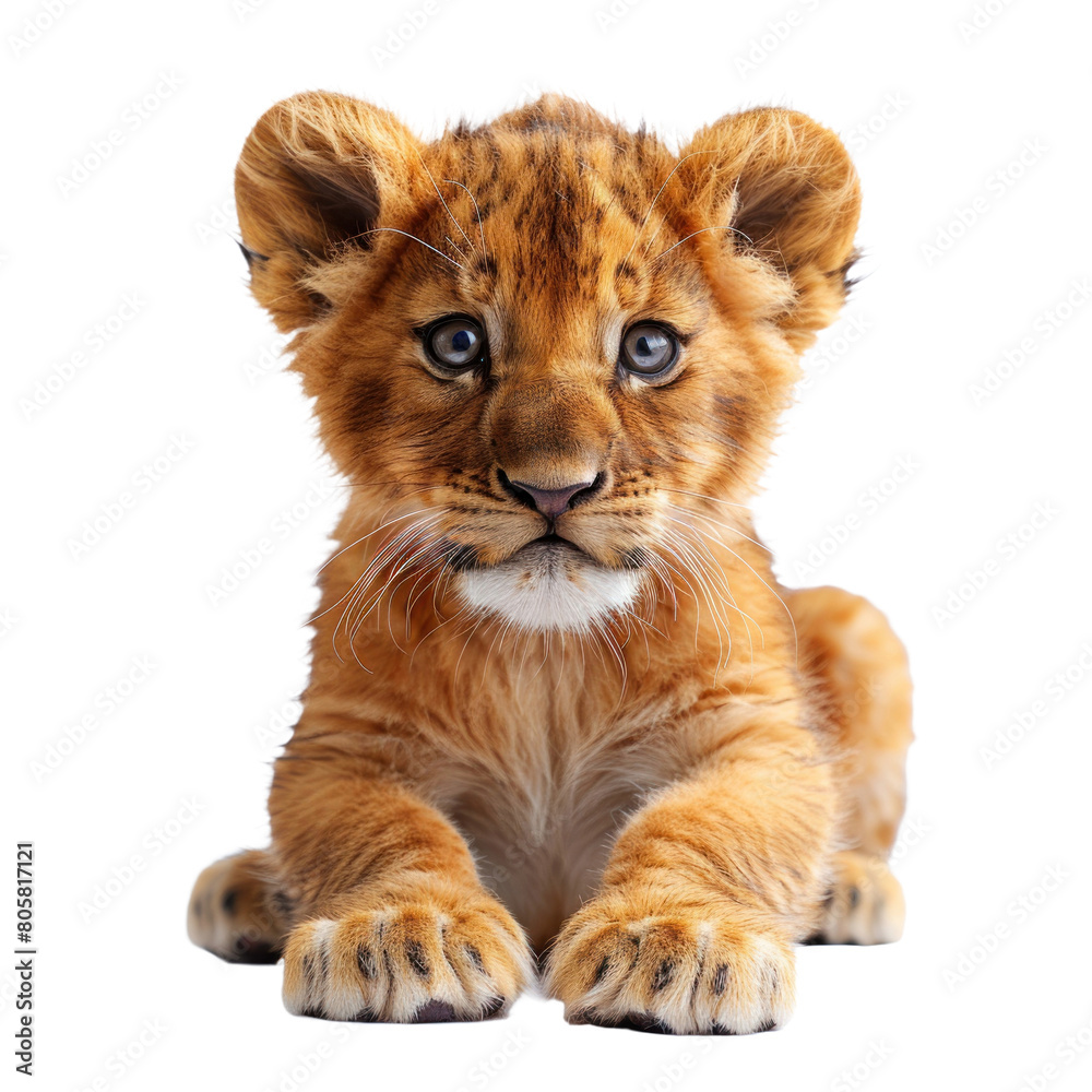 Lion Cub isolated on a transparent background Lion Cub isolated on a transparent background