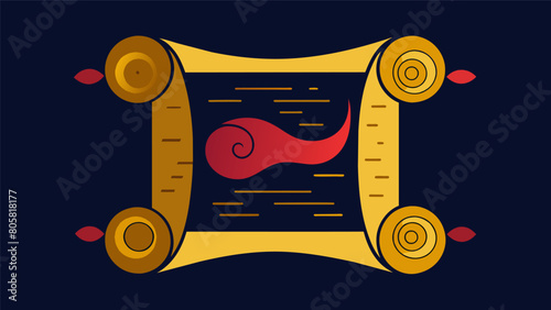 A scroll written in a longforgotten script discovered in a hidden chamber deep within a labyrinthine temple is revealed to contain the secrets of. Vector illustration