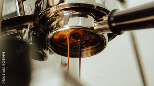 pouring coffee into a cup © Hide_Studio
