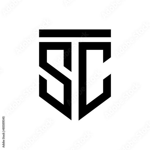 modern STC letter logo design