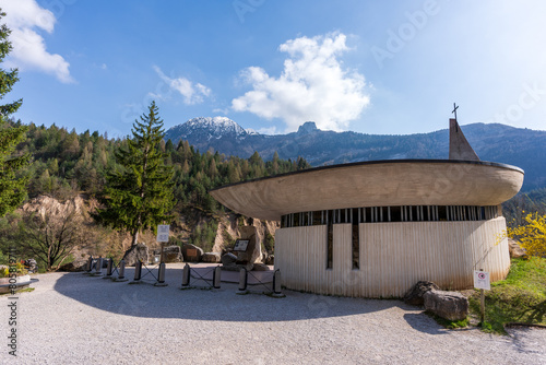 Church of Sant'Antonio da Padova church built near the Vajont dam to remember the victims of one of the saddest events in Italian history.