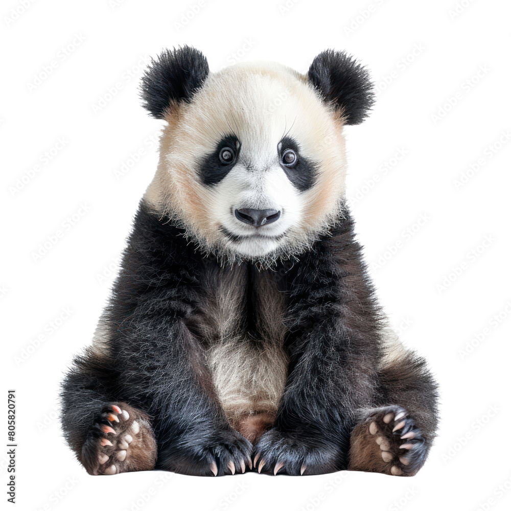 Panda isolated on a transparent background Panda isolated on a transparent background