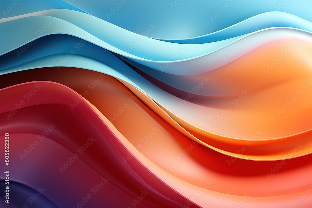 A colorful wave with a red stripe on the left and a yellow stripe on the right A colorful wave with a red stripe on the left and a yellow stripe on the right