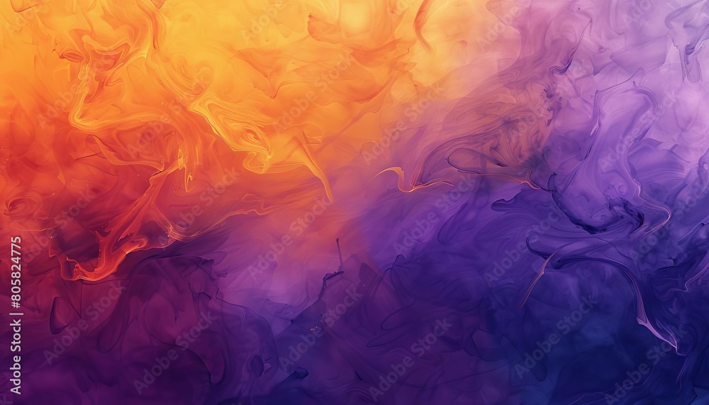 A bold gradient flow from bright orange to royal purple, symbolizing creative energy and passion